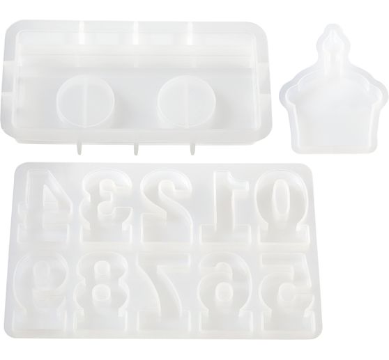 Moule en silicone « Set de chiffres », à bord emboîtable