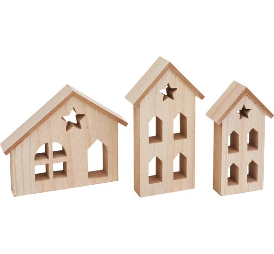Silhouettes maisons avec fenêtres VBS « Noël »