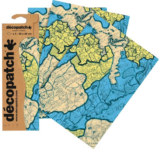 Papier Décopatch « Carte du monde »