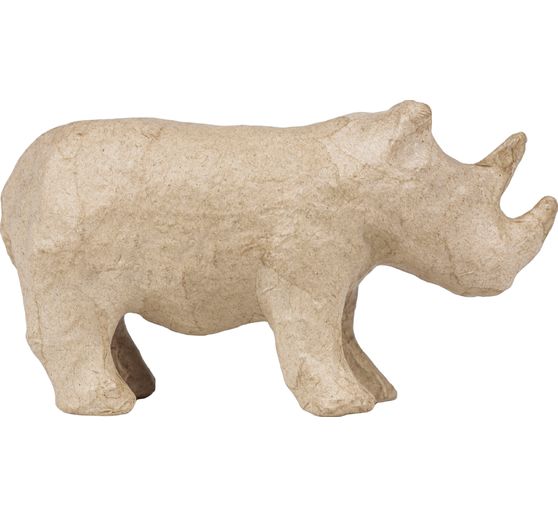 Rhinocéros en papier mâché