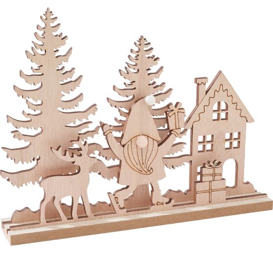 Décoration à emboîter en bois VBS « Lutin de Noël »