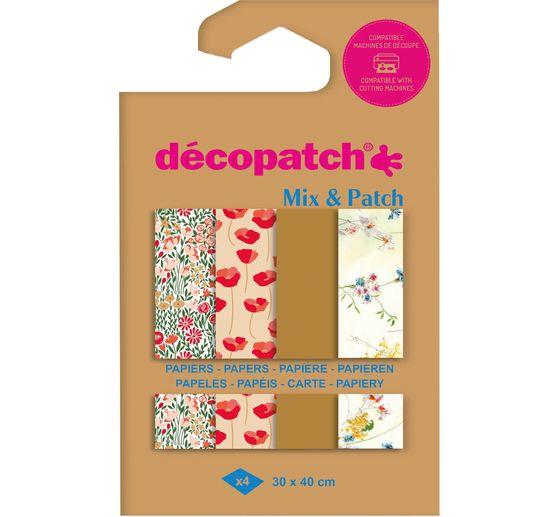 Décopatch Pocket Hot-Foil Collection Mix and Patch « Prairies en fleurs »