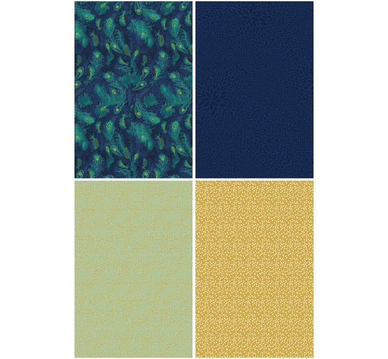 Décopatch Pocket Hot-Foil Collection Mix and Patch « Paon doré »
