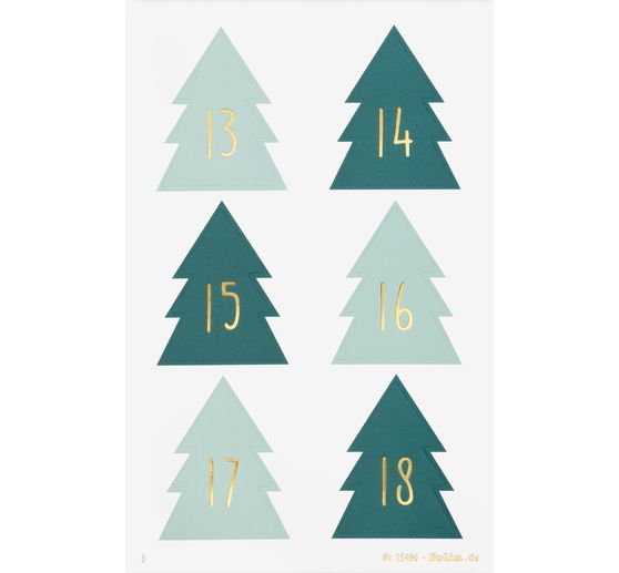 Advent calendar stickers "Christmas Tree"