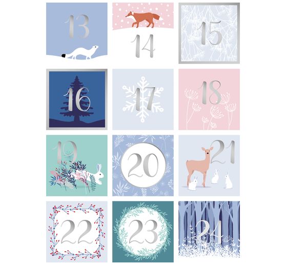Stickers chiffres de l'Avent « Magie hivernale »