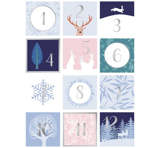 Stickers chiffres de l'Avent « Magie hivernale »