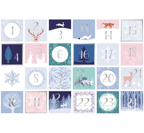 Stickers chiffres de l'Avent « Magie hivernale »