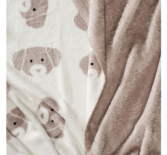Tissu polaire double au mètre « Cute Dog »