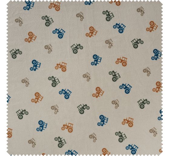 Tissu jersey polyester chilly print « Tracteurs »
