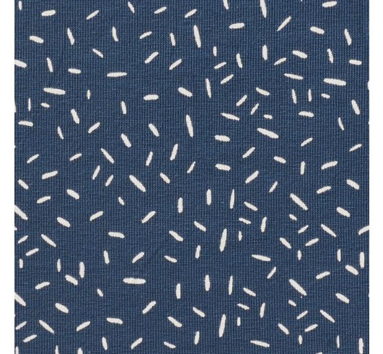 Tissu jersey au mètre « Bande de confettis bleu jean »