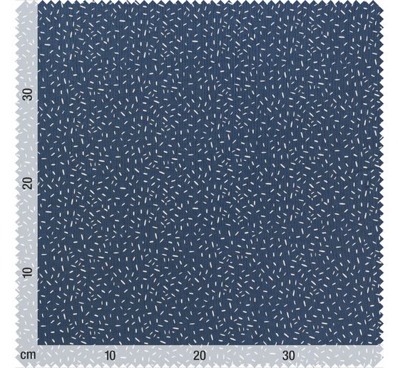 Tissu jersey au mètre « Bande de confettis bleu jean »