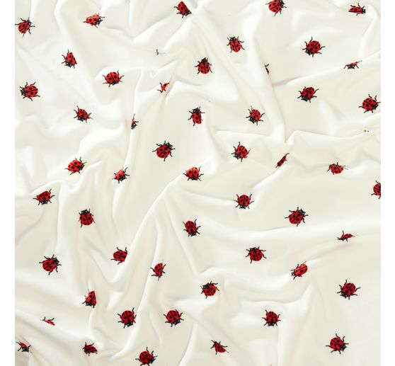 Tissu jersey polyester chilly print « Coccinelle »