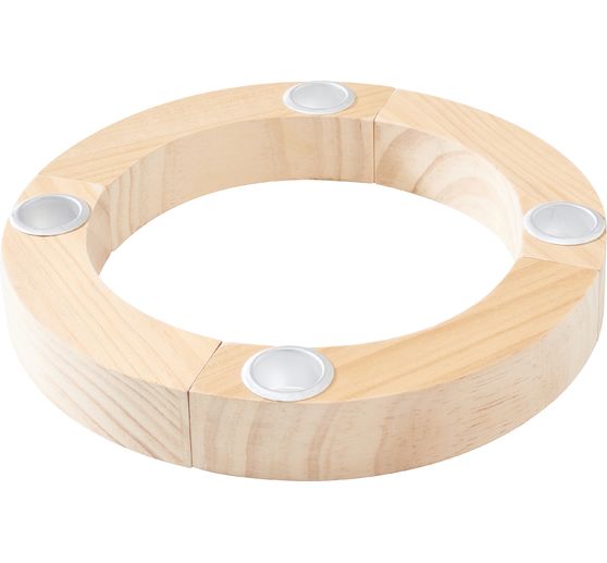 VBS Wooden wreath / candle holder, 4 parts