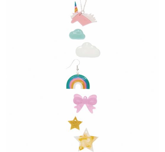 Moule en silicone pour bijoux « Arc-en-ciel et compagnie »