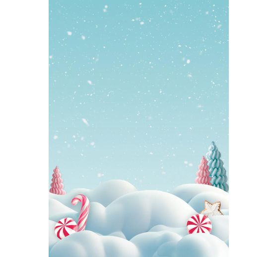 Soie de paille à motifs backgrounds « Candy Christmas »