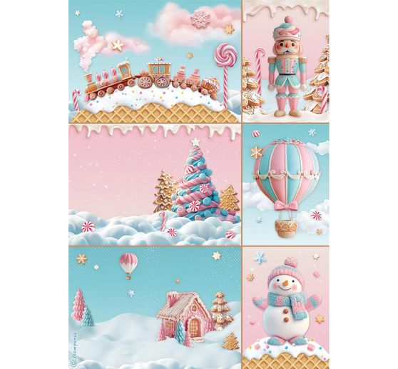 Soie de paille à motifs « Candy Christmas - Cards »