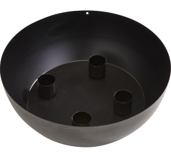 Coupelle bougeoir de l'Avent en métal pour 4 bougies droites