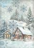Motif straw silk "The Owl's House - Cottage"