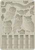 Silicone mould A5 "The Owl's House - Owls and Branch"