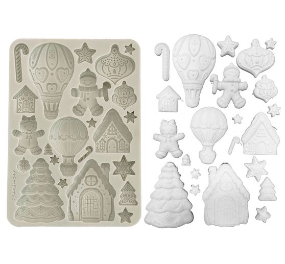 Silicone mould A5 "Candy Christmas - Gingerbreads"
