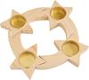 Wooden metal Advent ring "Stars", to put together