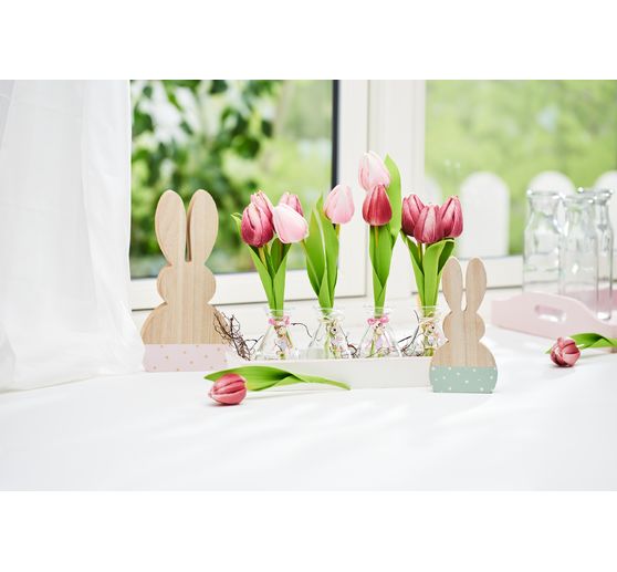Lapins en bois VBS, set de 2