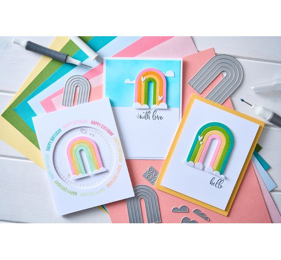 Gabarit d’estampe Sizzix Thinlits « Rainbow Arches by Catherine Pooler »