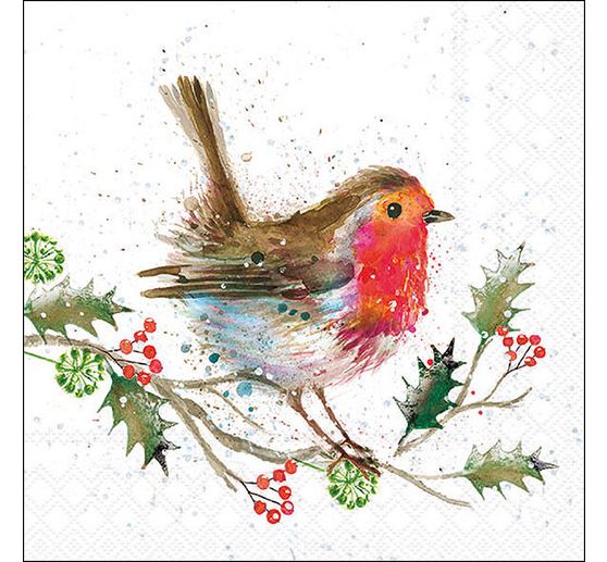 Serviette « Winter Robin »