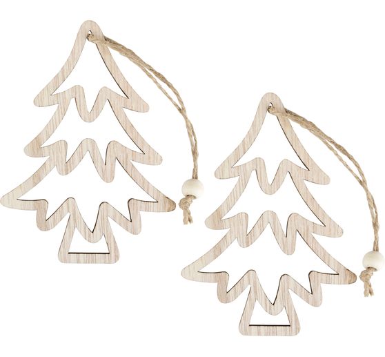 Décorations à suspendre en bois sapin « Hollow »