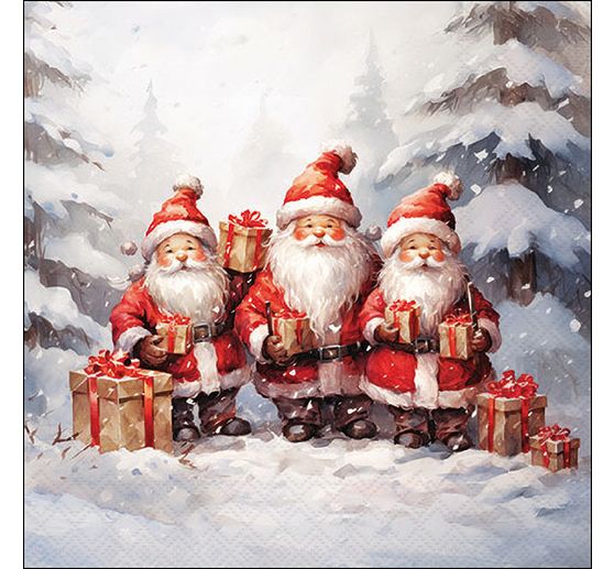 Napkin "Santa Triplets"