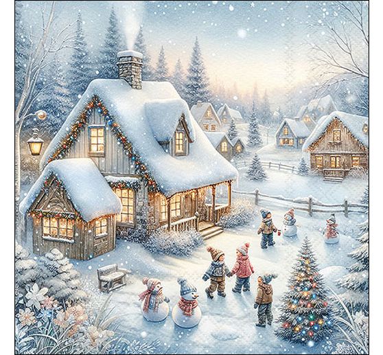 Serviette « Winter In Backyard »