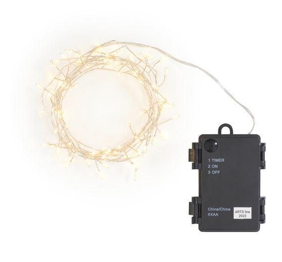 Guirlande lumineuse LED d'extérieur avec minuterie 6/18h, 80 LED