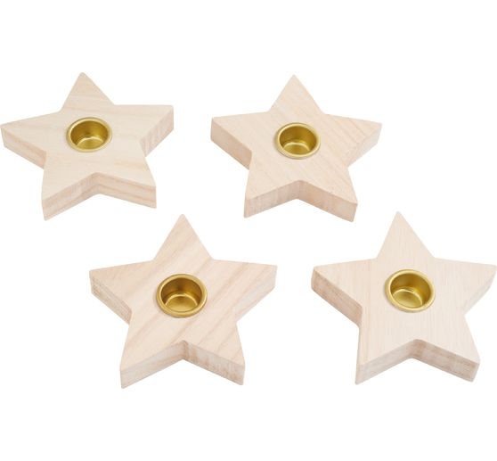 Bougeoirs pour bougie chandelle VBS « Étoile » , 4 pc.