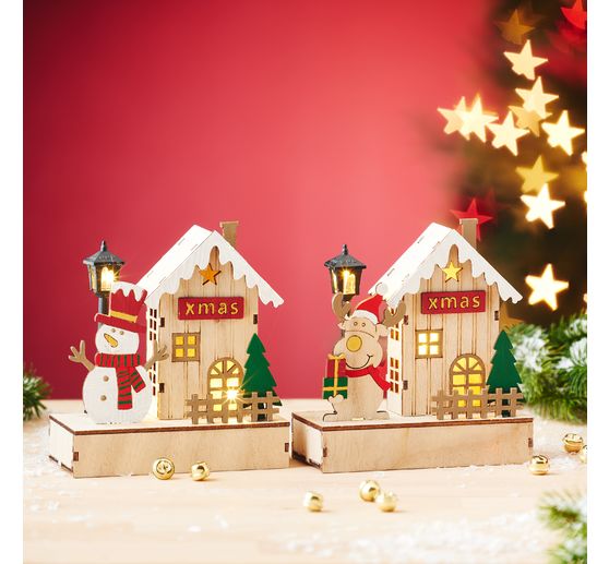 VBS House of lights "Elk with lantern", incl. LEDs