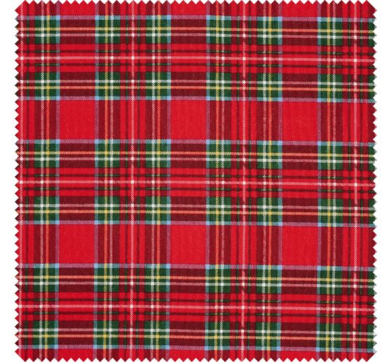 Decoration fabric linen optics "Tartan"