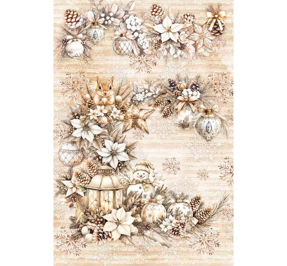 Assortiment de soies de paille à motifs « Winter Season », set de 4 pièces