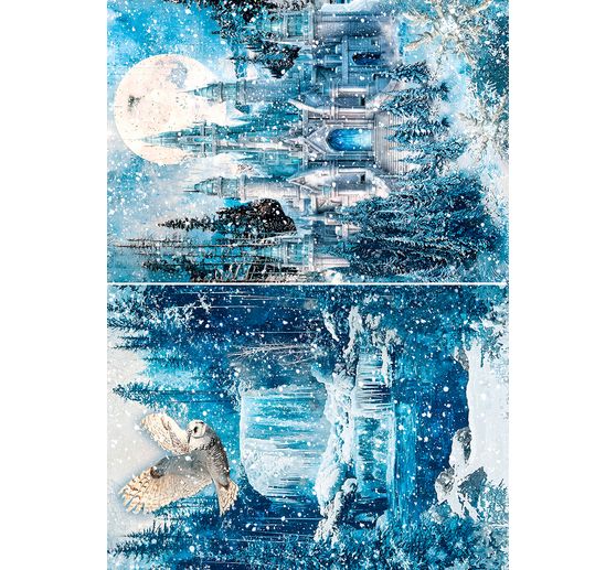 Assortiment de soies de paille à motifs « Frozen Land », set de 8 pièces