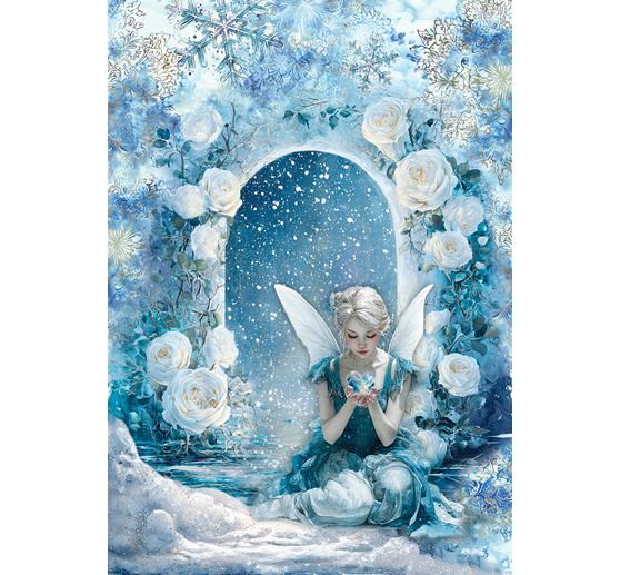 Assortiment de soies de paille à motifs « Frozen Land », set de 8 pièces