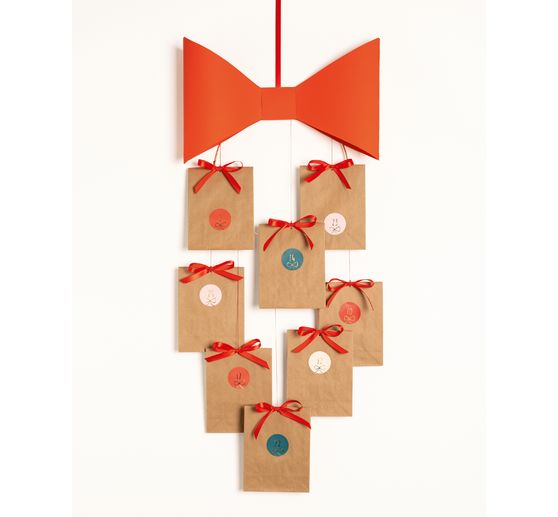 Advent calendar stickers "Round Bows"