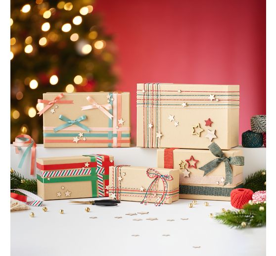 Ruban De Noël Rouge Pailleté Avec Fil De Fer - 10 Mètres, Largeur 6 Cm, Bord Métallique - Pour Décorations Et Emballages Cadeaux