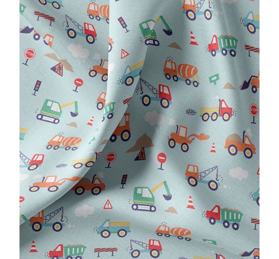 Cotton fabric "Construction vehicles"