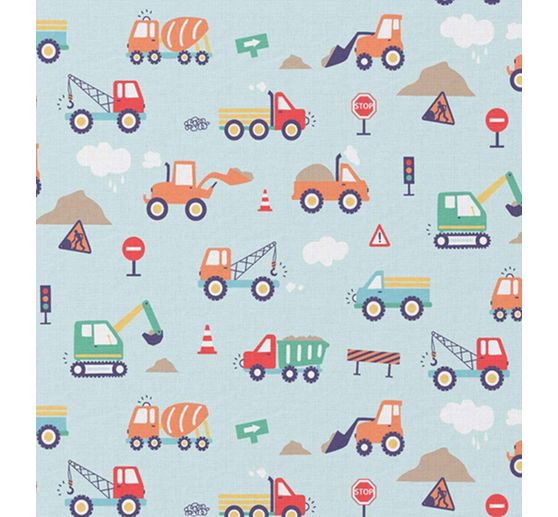 Cotton fabric "Construction vehicles"