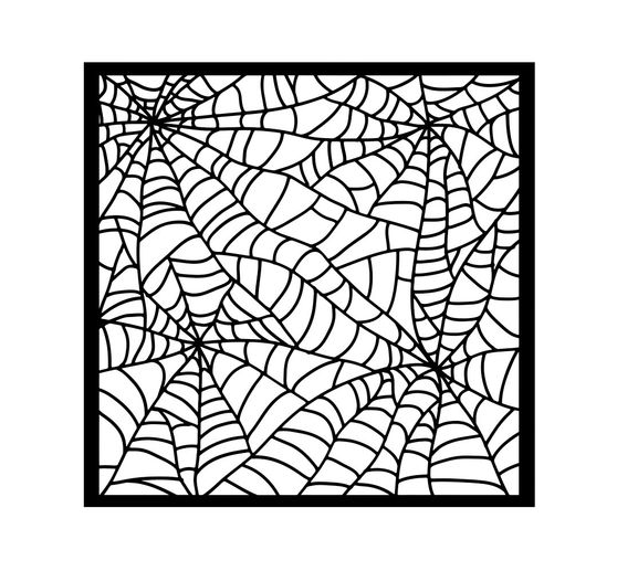 Stencil "Whispering Woods - Spider Pattern"