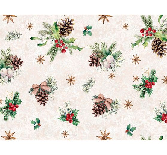 Tissu coton au mètre « Xmas », enduction acrylique