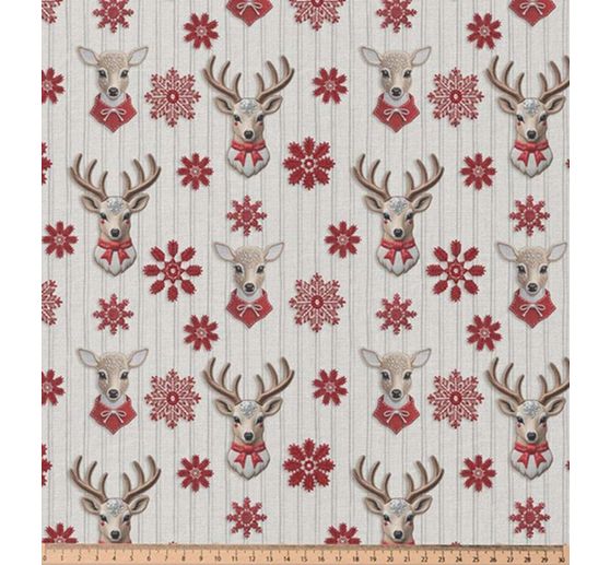 Cotton fabric "Nordic Reindeer"