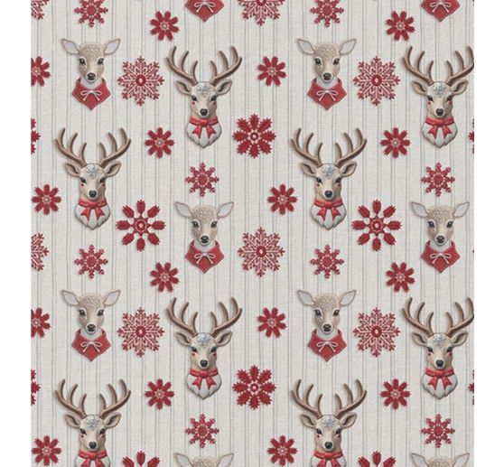 Cotton fabric "Nordic Reindeer"