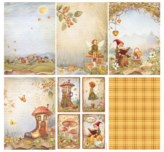 Assortiment de soies de paille à motifs « Whispering Woods »