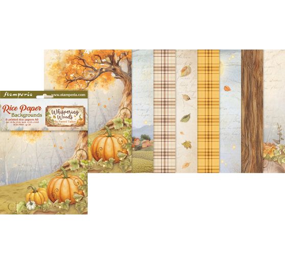 Soie de paille à motifs backgrounds « Whispering Woods »