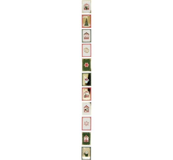 Rouleau d'autocollants « Timbres postaux de Noël »