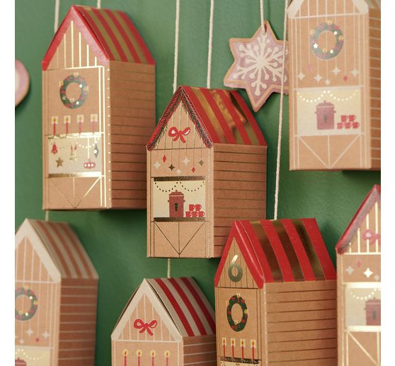Kit créatif de calendrier de l'Avent « Marché de Noël »